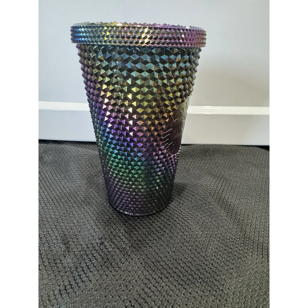 Starbucks Oil‎ Slick Rainbow Studded Tumbler 16oz. Grande Cold Cup 2023 NO STRAW